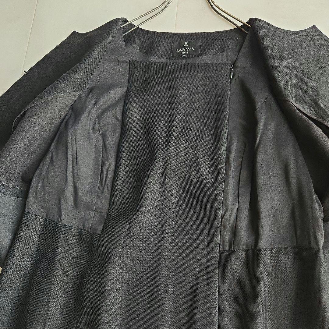 LANVIN NOIR 東京SOIR フォーマル ワンピース 夏用 七分袖 48