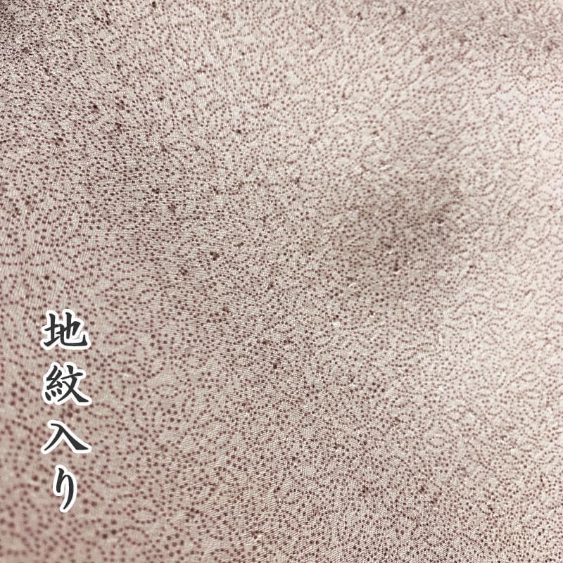 601mk105△江戸小紋 小花 葉 草花 バチ衿 梅鼠色△美品