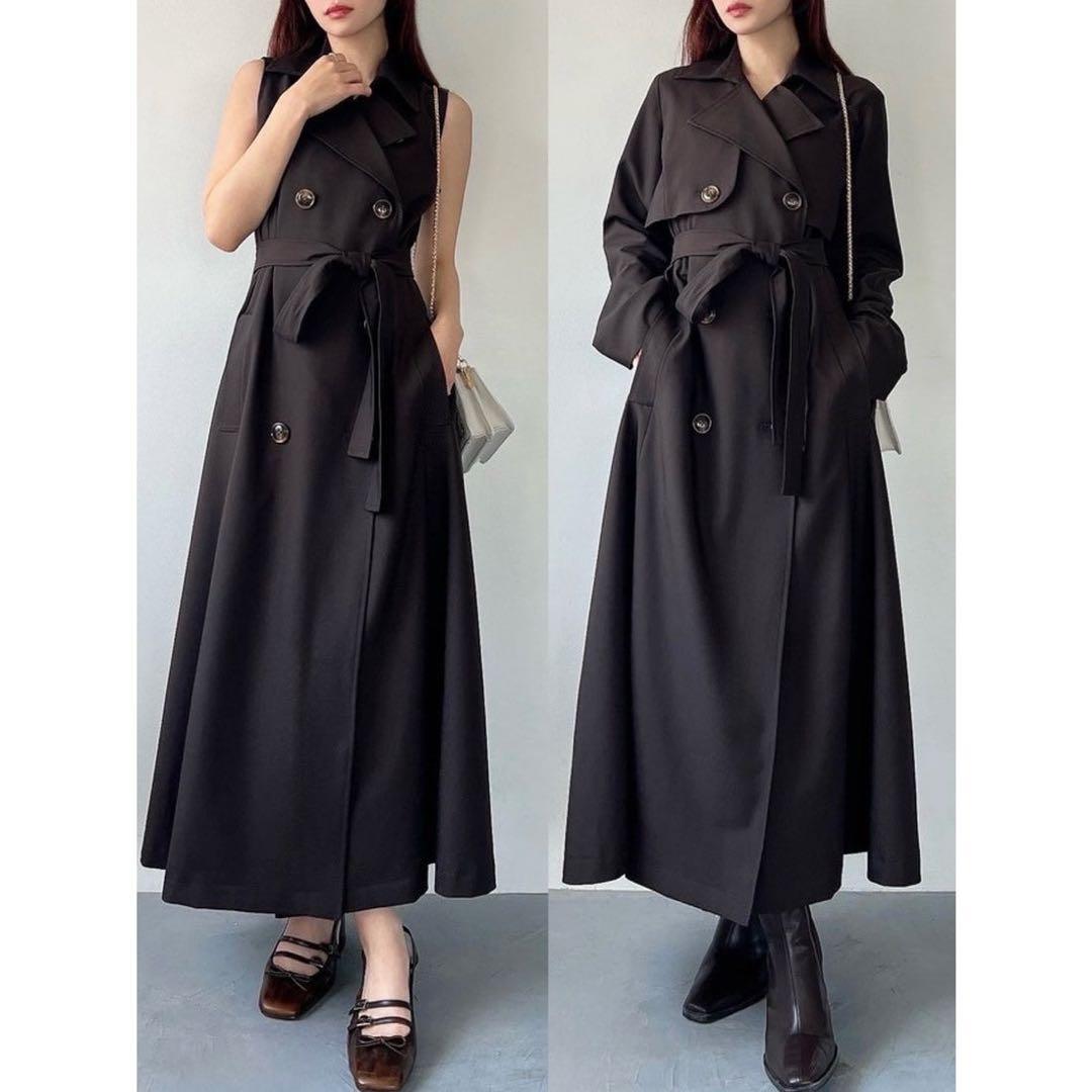 RESEXXY（リゼクシー） 2WAYセパレートフレアトレンチコート （BRN）