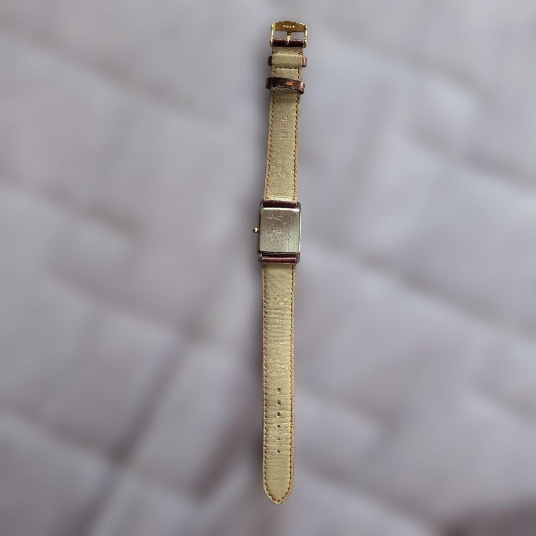 希少美品 稼動品 SEIKO Dolce 腕時計 スクエア型 ゴールド レザー