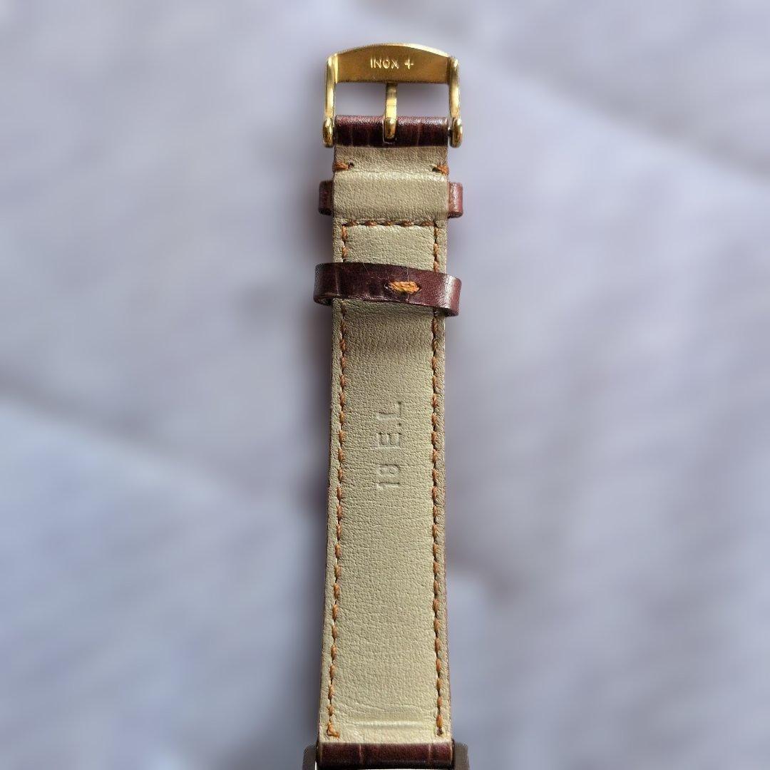 希少美品 稼動品 SEIKO Dolce 腕時計 スクエア型 ゴールド レザー