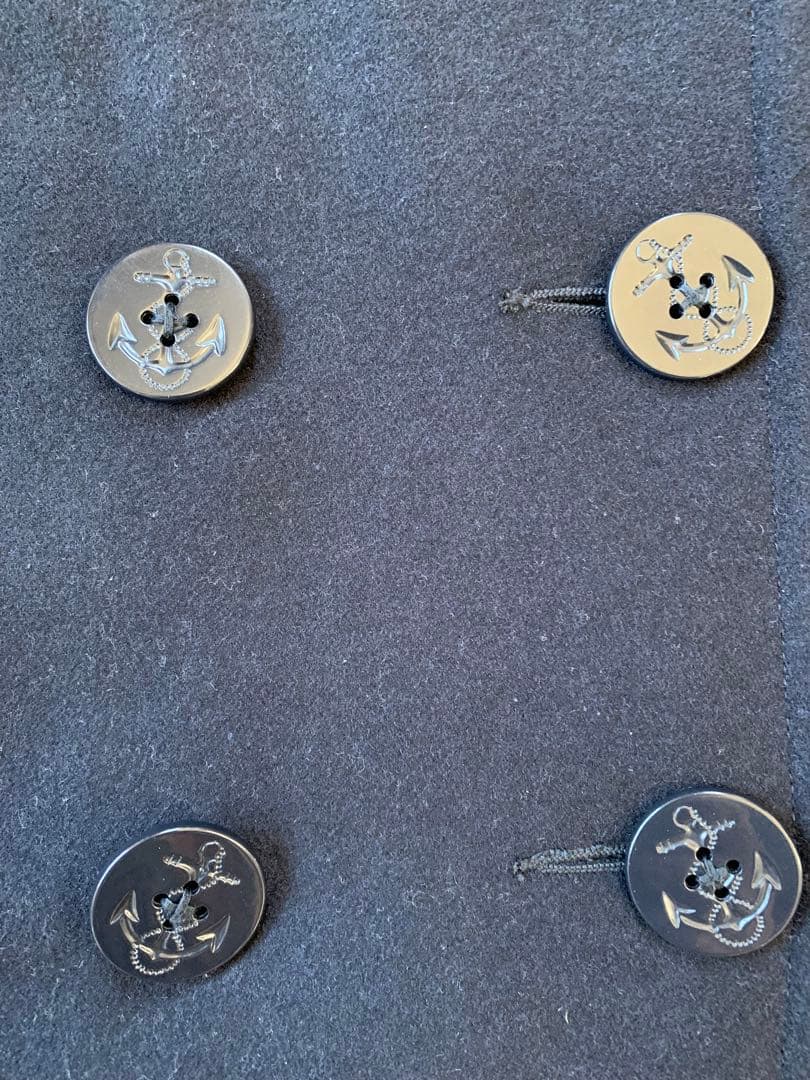 AVIREX パッチ付き メルトンPコート L ネイビー 正規品 美品