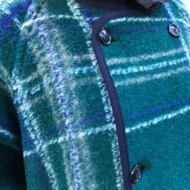 BEAMS BOY スライバーニット ダブルコート グリーン ビームスボーイ