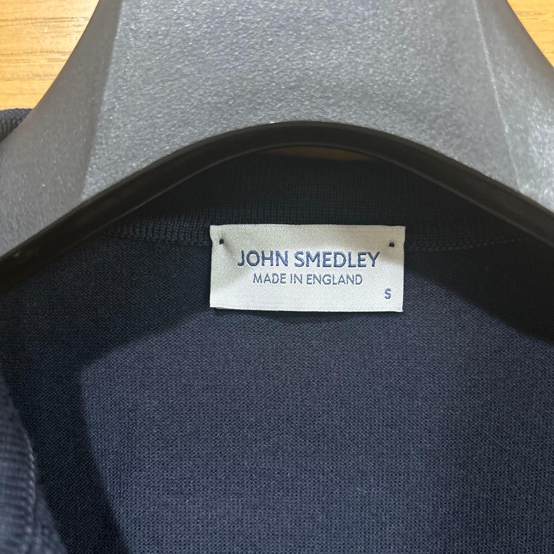 ジョンスメドレー スキッパーニットポロ ネイビー