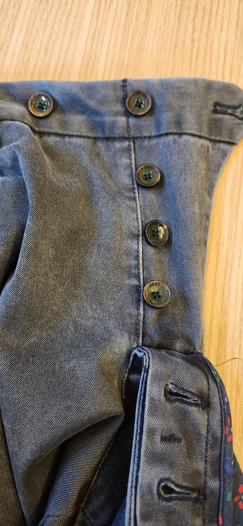 PT01 パンツ Flower フラワー 前立て釦止め