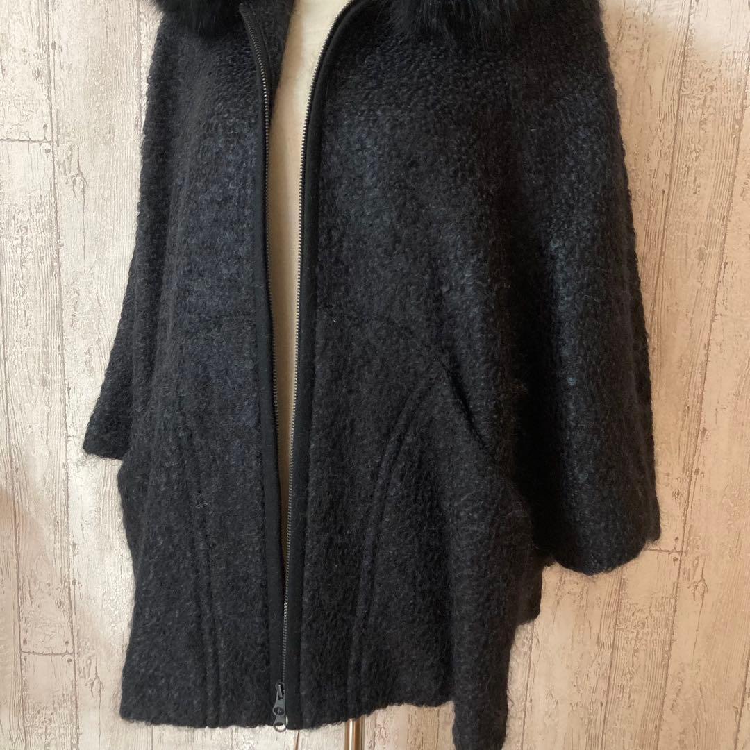 Diagram ダイアグラム フォックスファー モヘヤ ケープコート ポンチョ