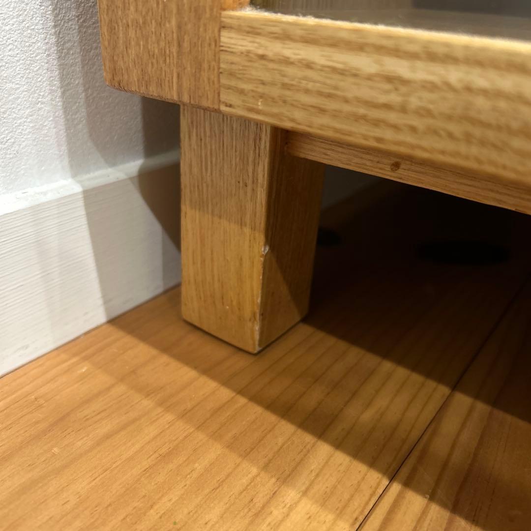 無印良品　食器棚　ガラス扉　脚付　廃盤