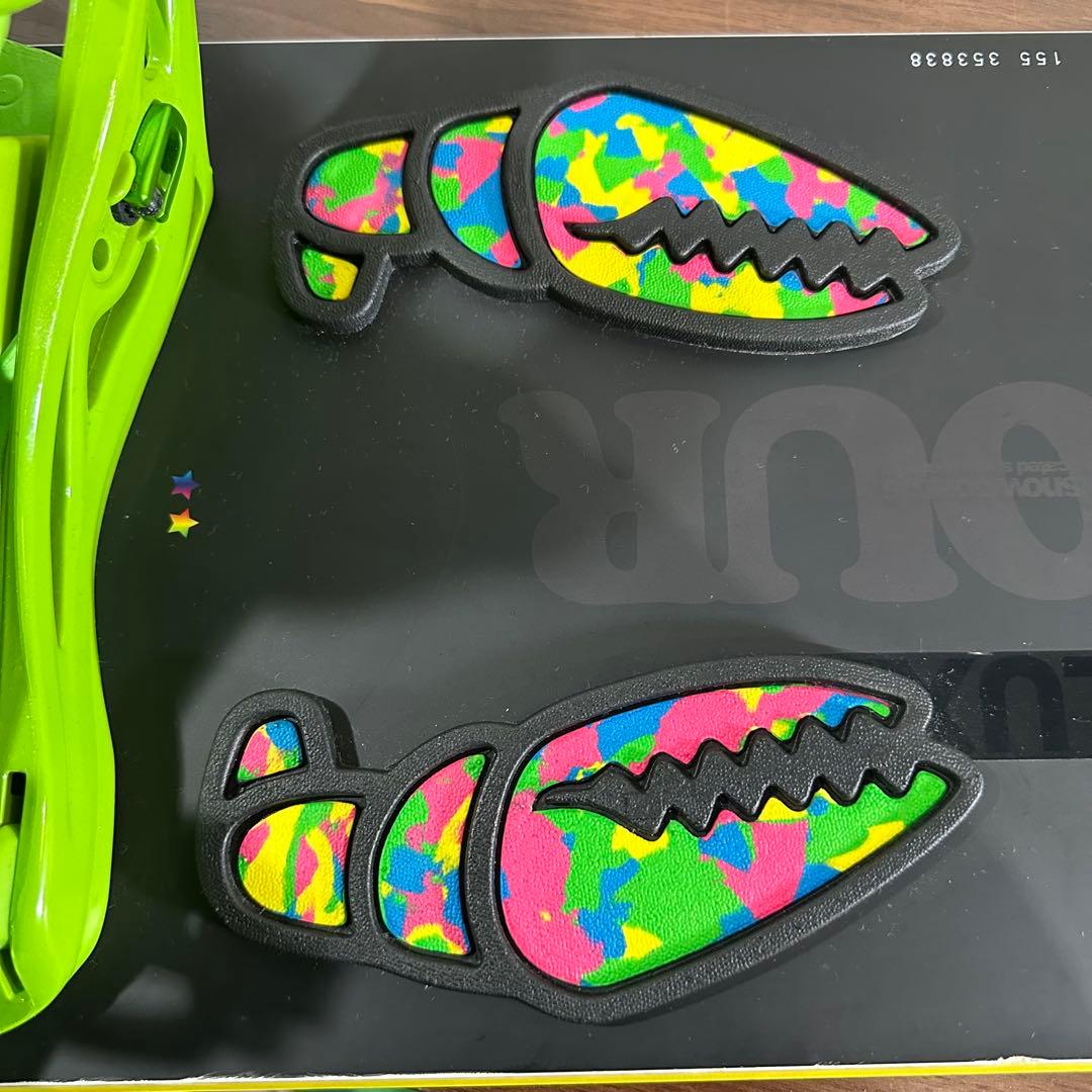 美品 November D4 155㎝ スノーボード板 バインディング