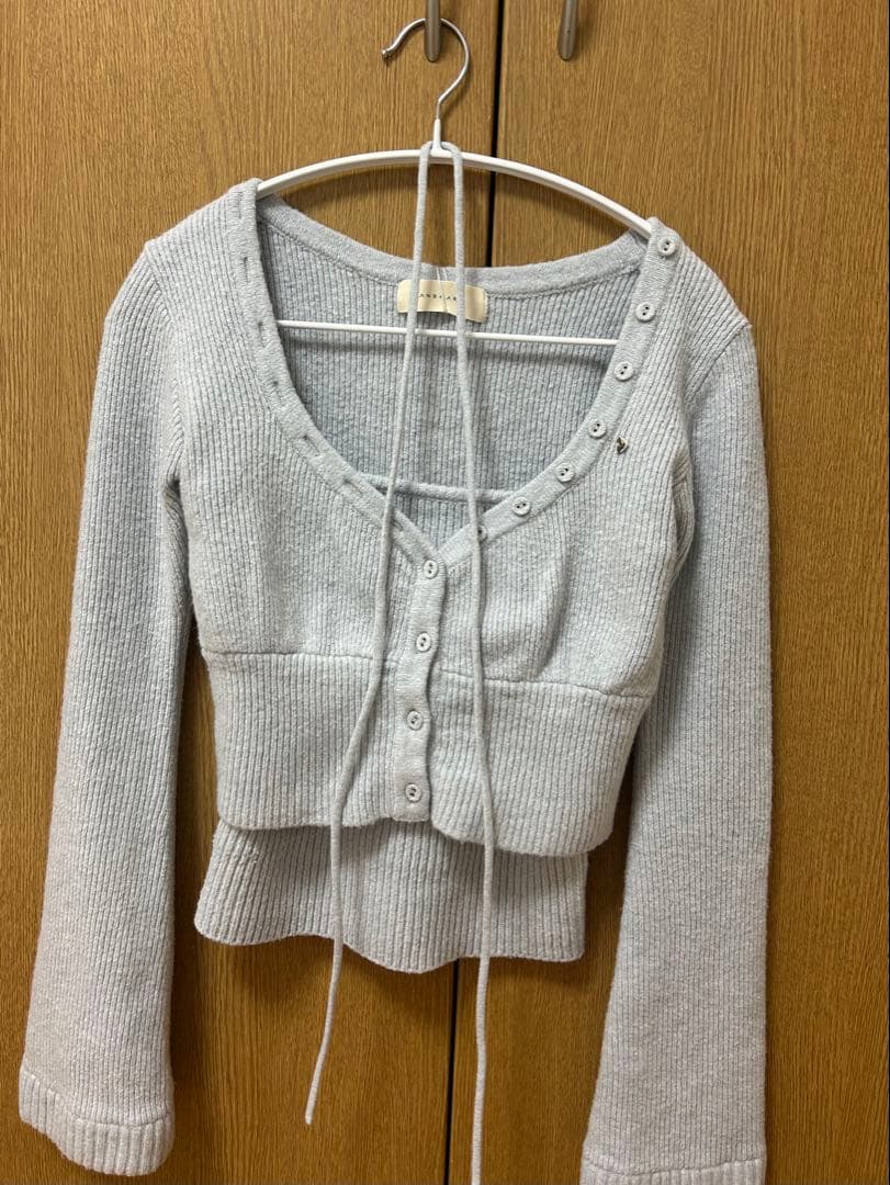 トップス Delta button tops gray andmary