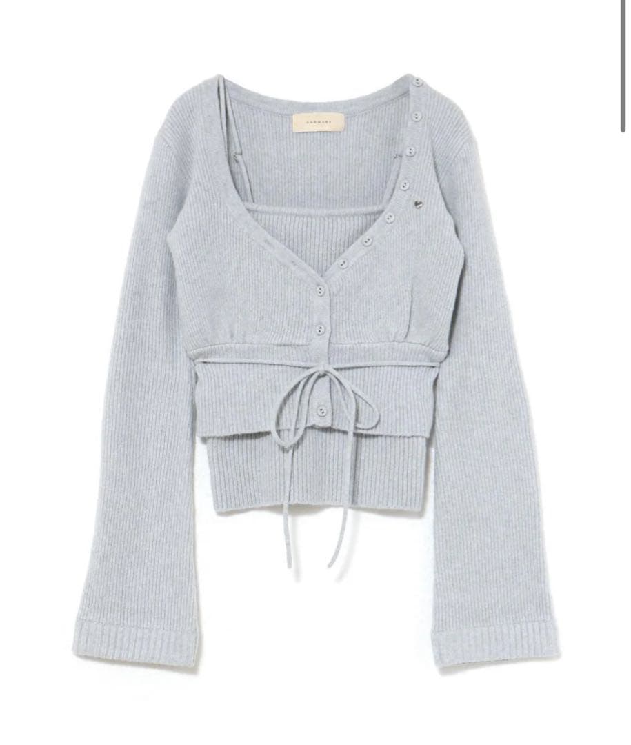 トップス Delta button tops gray andmary