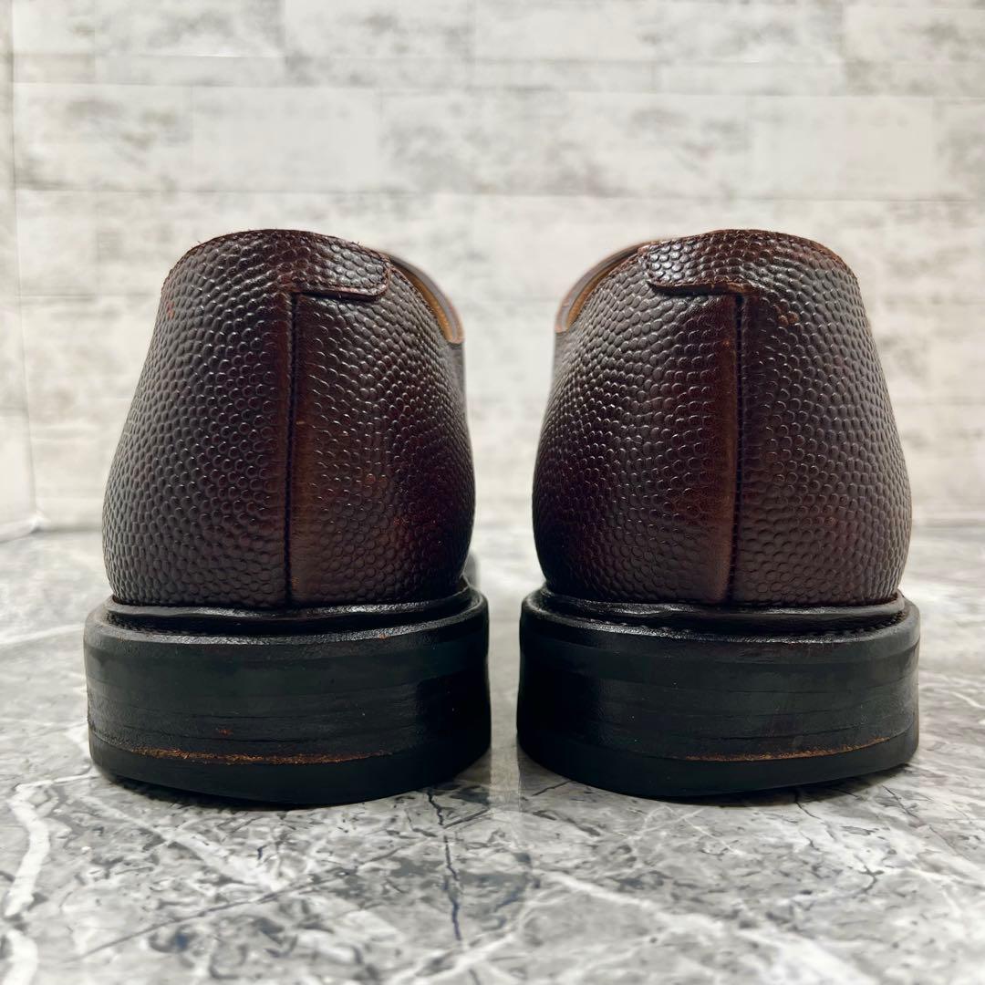 【美品】 レイマー ダブルモンクシューズ 27cm 革靴 シボ革 ダークブラウン