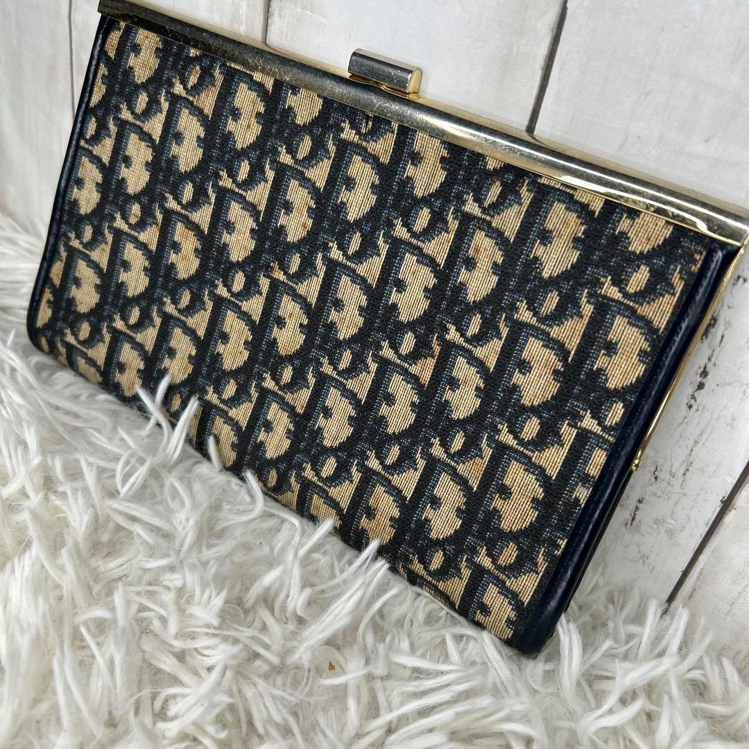 クリスチャンディオール オブリーク クラッチバッグ ジャガード　がま口