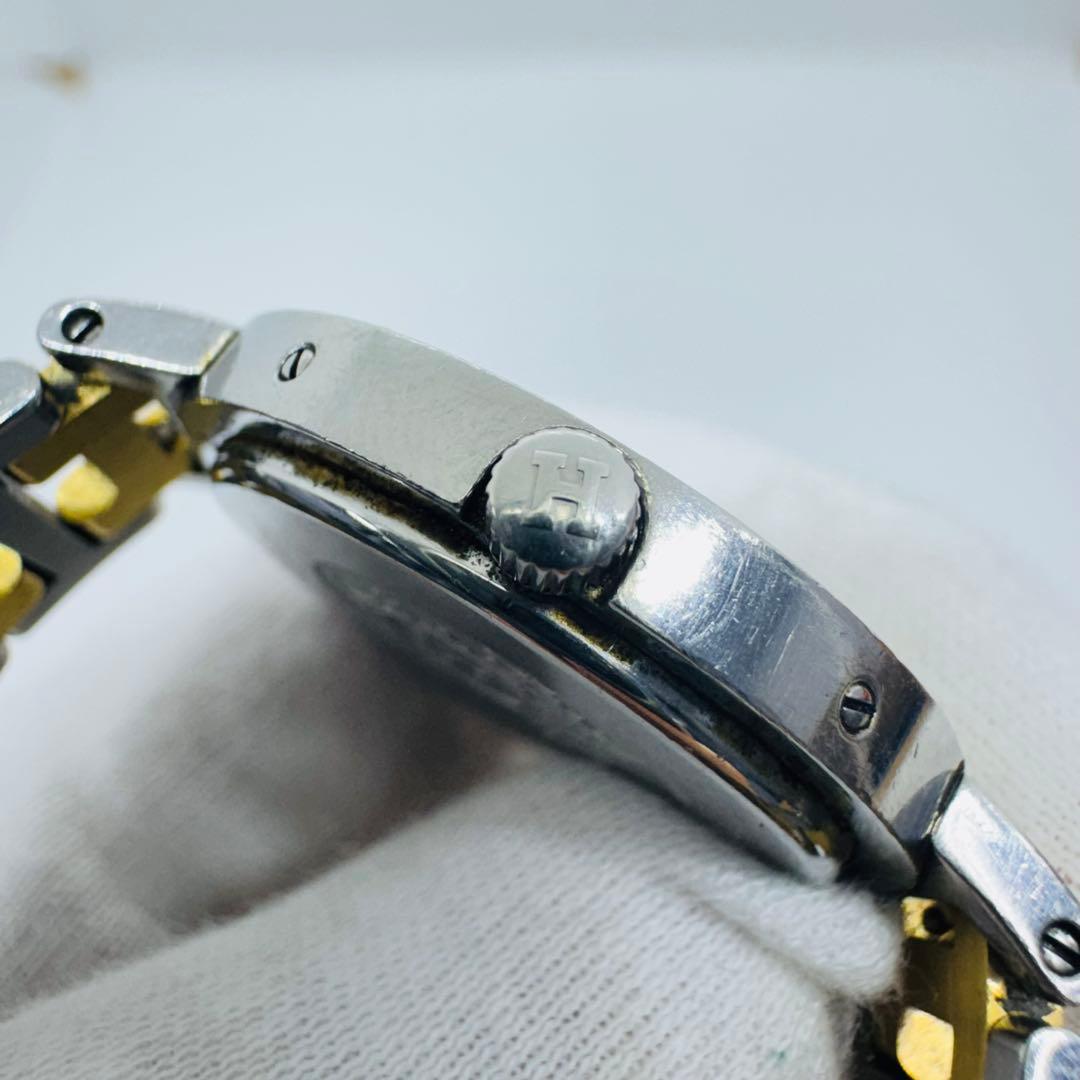 ✨エルメス✨クリッパー✨コンビベルト✨デイト✨白文字盤✨WR✨クオーツ✨腕時計✨