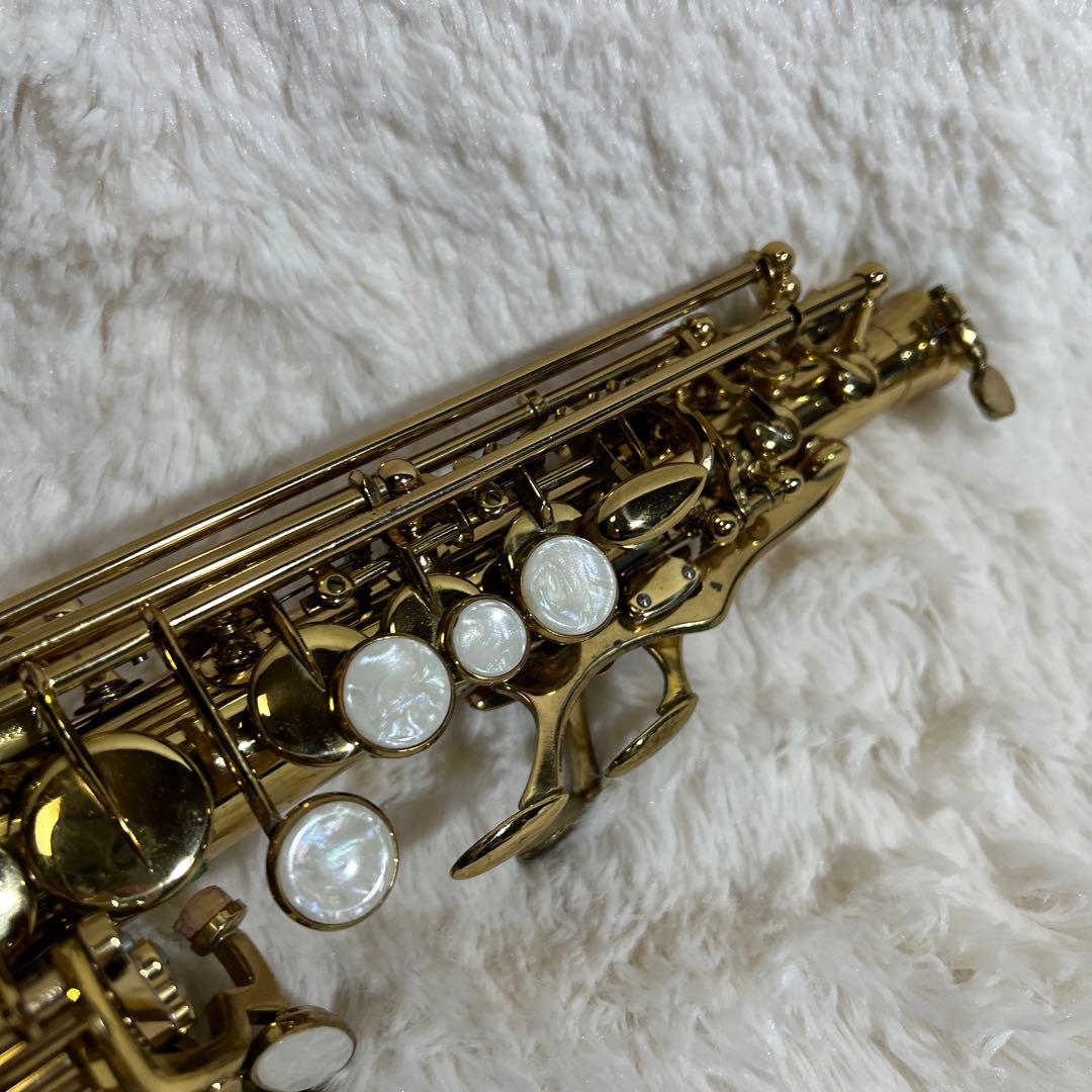 【美品】MINERVA ソプラノサックス　本体 ゴールド ケース付き
