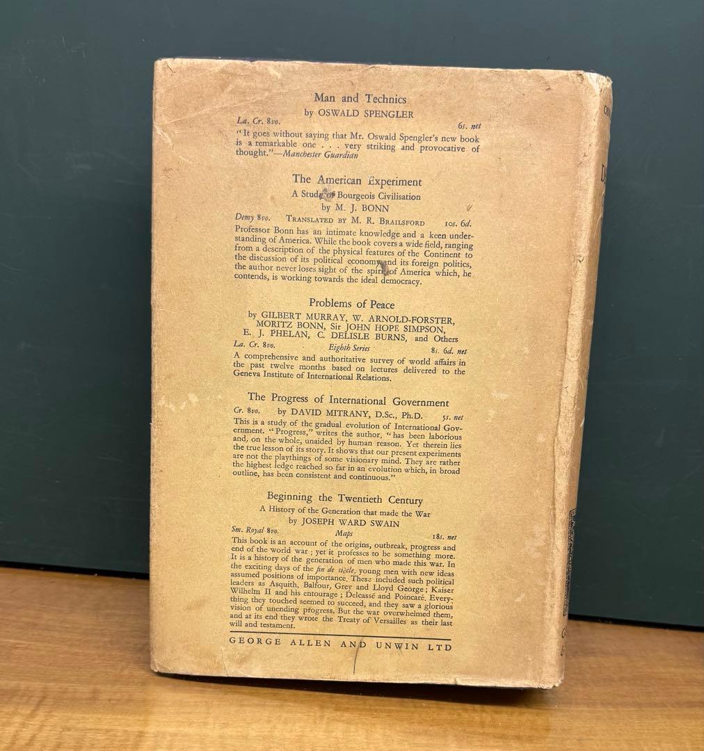 洋書 Oswald Spengler The Decline of the West