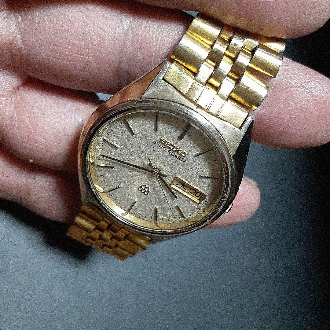SEIKO キングクォーツ men's腕時計 稼働品