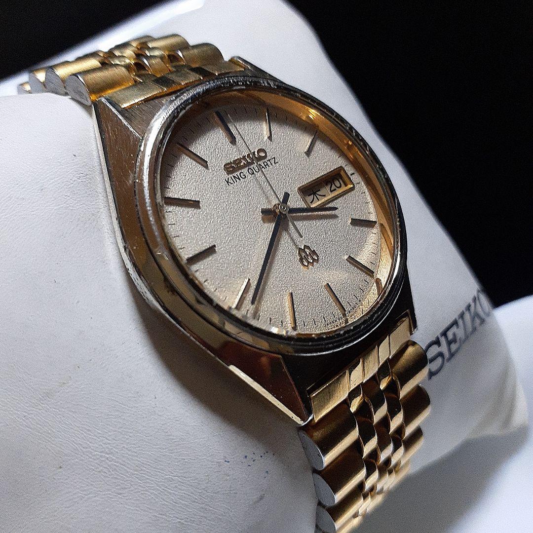 SEIKO キングクォーツ men's腕時計 稼働品