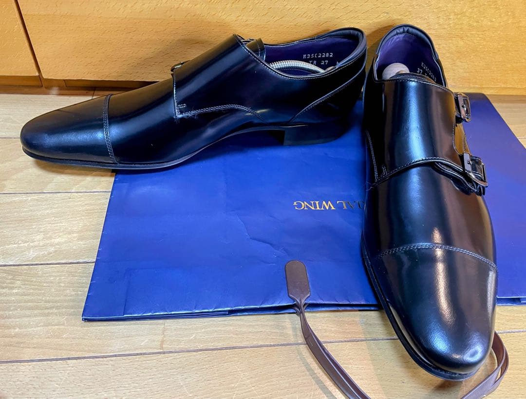 【サダ様】リーガルビジネスシューズモンクストラップスクラッチタフレザー27