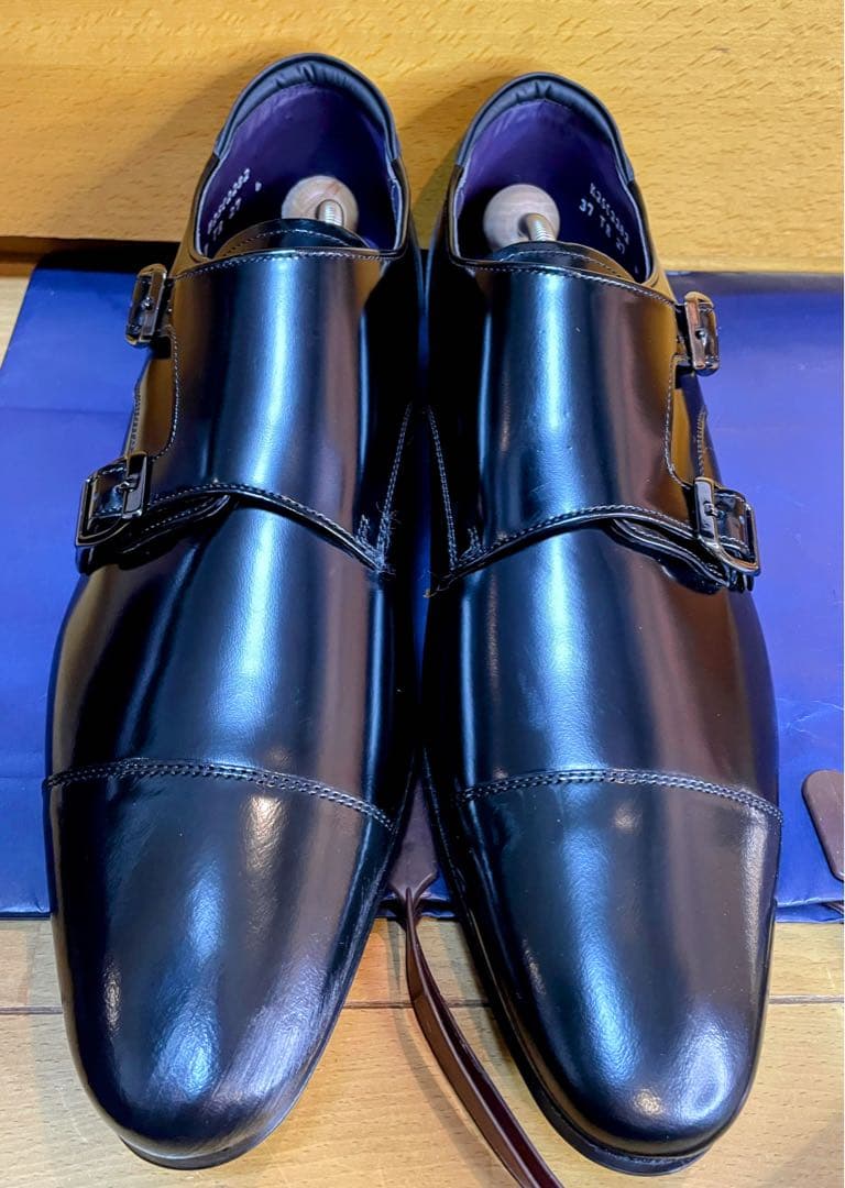 【サダ様】リーガルビジネスシューズモンクストラップスクラッチタフレザー27