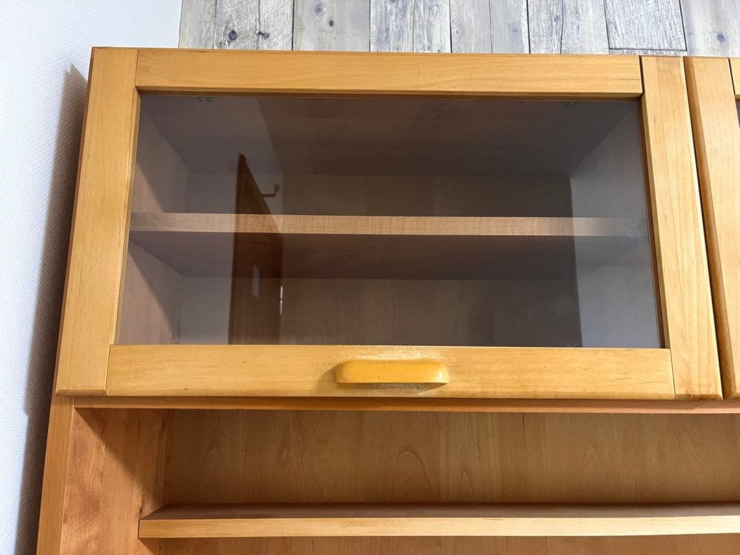 モモナチュラル　食器棚　カップボード　VIU-01+VIL-52