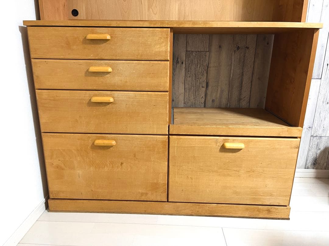 モモナチュラル　食器棚　カップボード　VIU-01+VIL-52