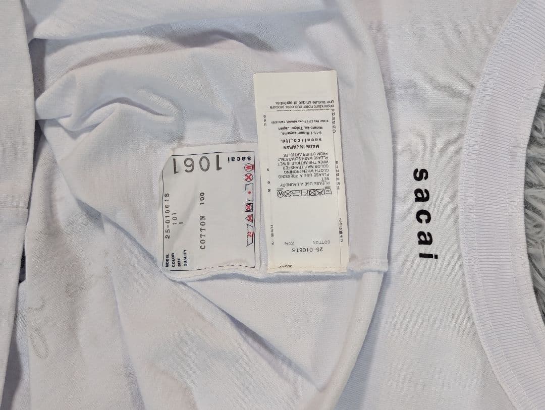 25ss sacai✖MANRAY サカイ✖マンレイ 白 サイズ1