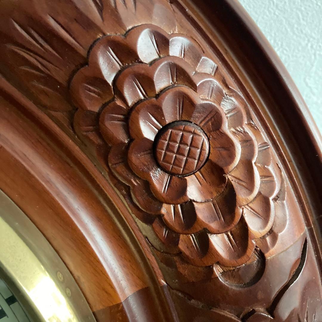 beacon 掛時計 木製 ボンボン ゼンマイ式 木彫 特大 126㎝ 貴重