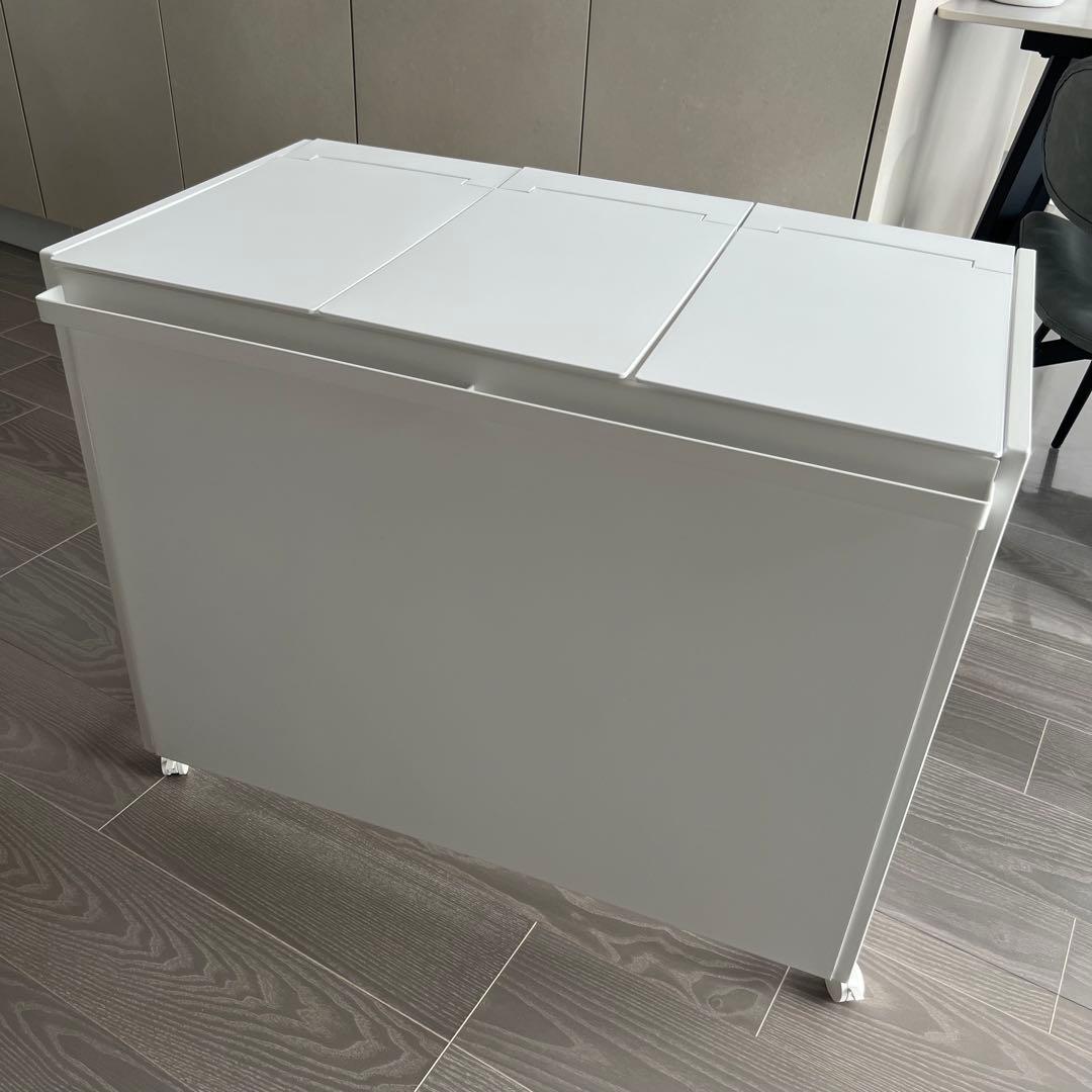 【tower】蓋付き目隠し分別ダストワゴン タワー 45L 3分別