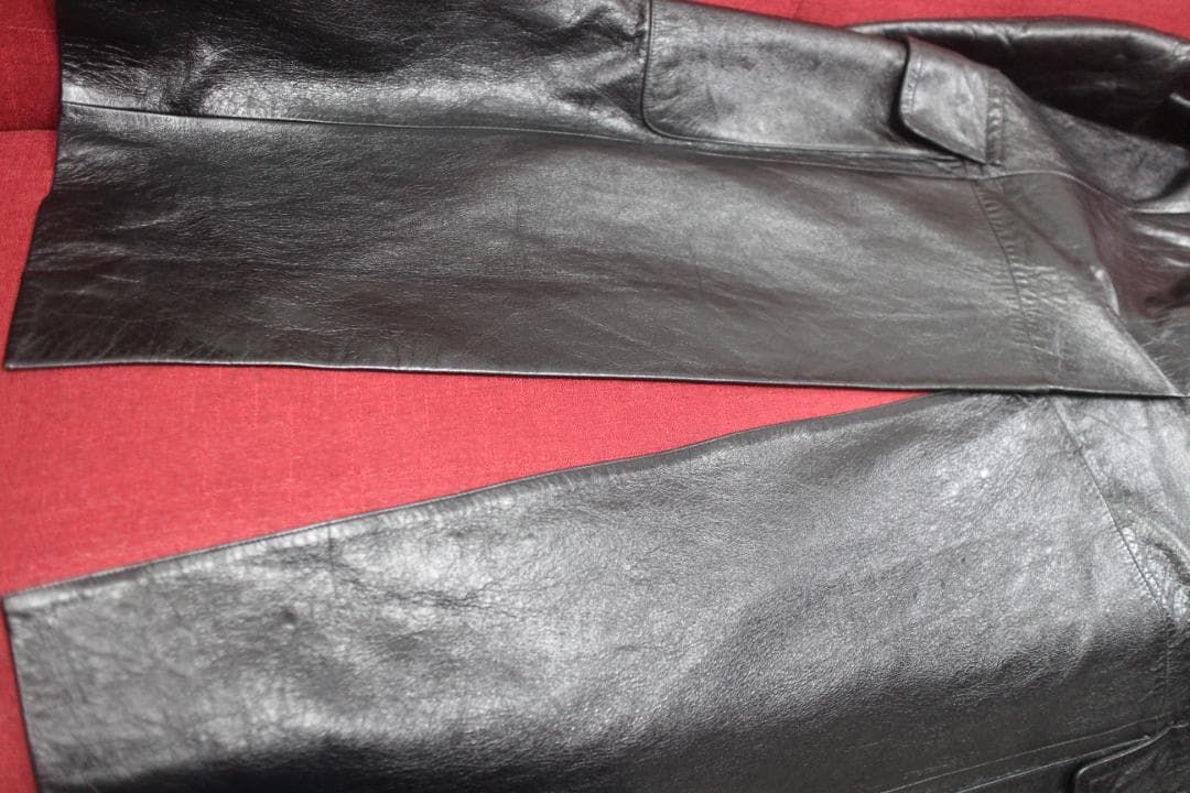 キャサリン ハムネット　レザー ロングコート　羊革　Lサイズ