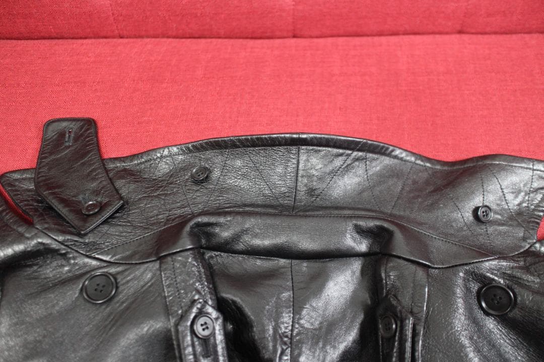 キャサリン ハムネット　レザー ロングコート　羊革　Lサイズ