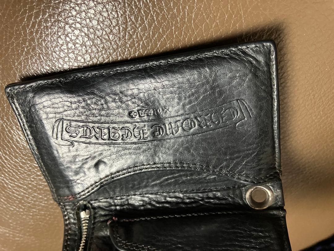CHROME HEARTS クロムハーツ３フォールド ウォレット フレアボタン