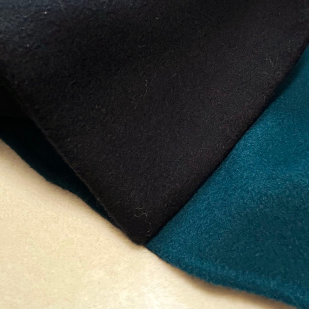 美品　ENFOLD エンフォルド　ウールリバーノーカラーコート　36 ネイビー