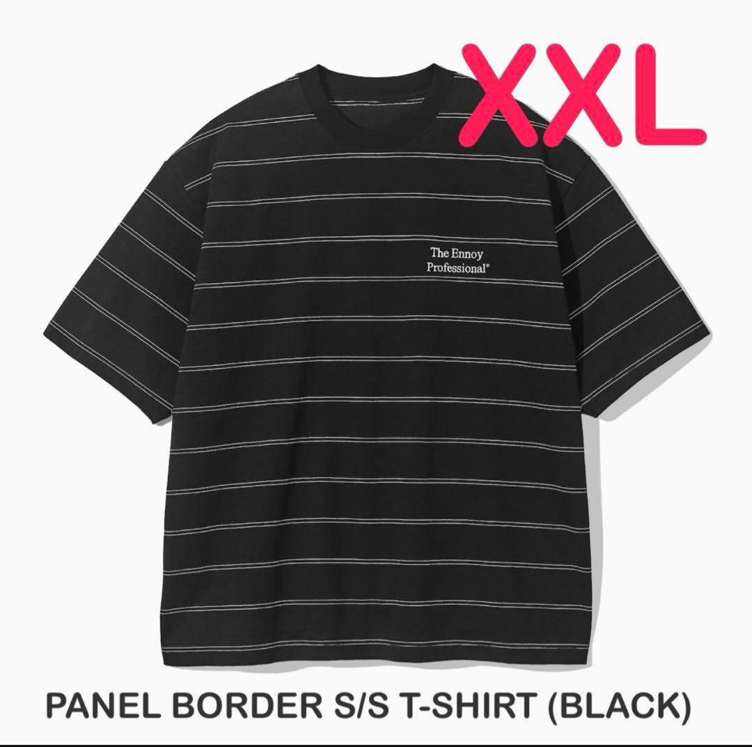 ENNOY PANEL BORDER S/S T-SHIRT ブラック XXL