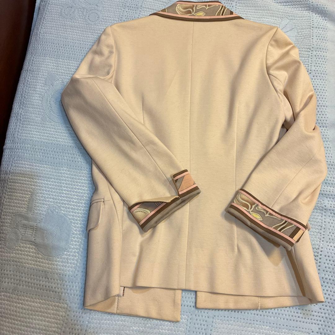 LEONARD テーラードジャケット サイズ40 アイボリー