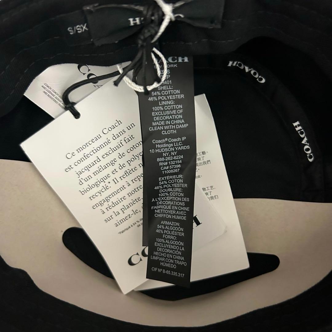 【新品】COACH コーチ バケットハット シグネチャー ジャカード グレー