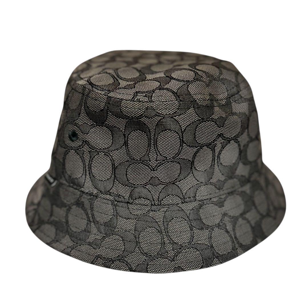 【新品】COACH コーチ バケットハット シグネチャー ジャカード グレー