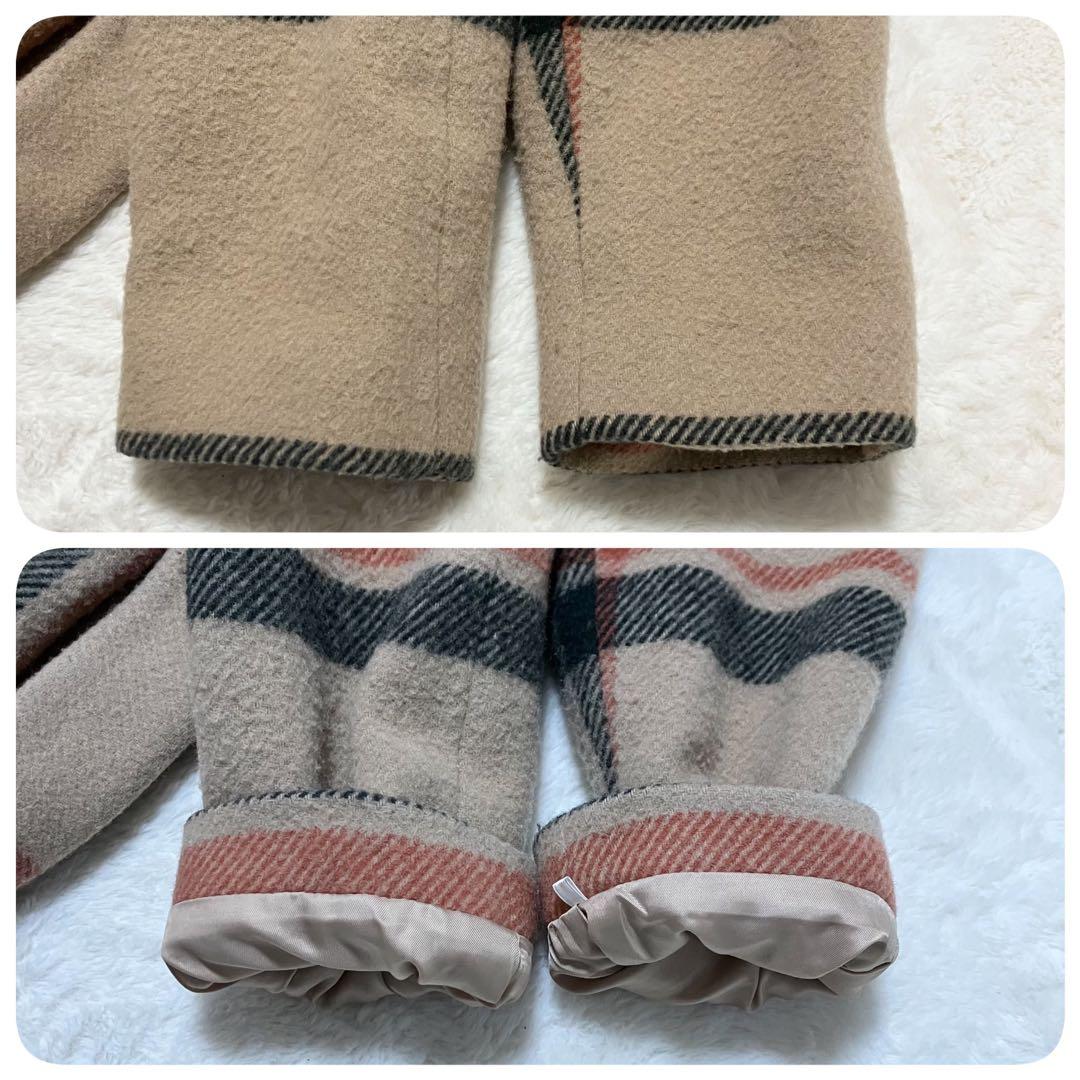 Ameri ヴィンテージ CHECK SOUTIEN COLLAR COAT M