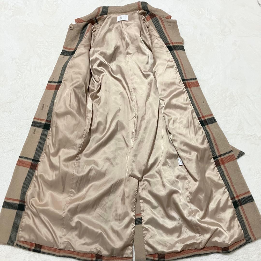 Ameri ヴィンテージ CHECK SOUTIEN COLLAR COAT M