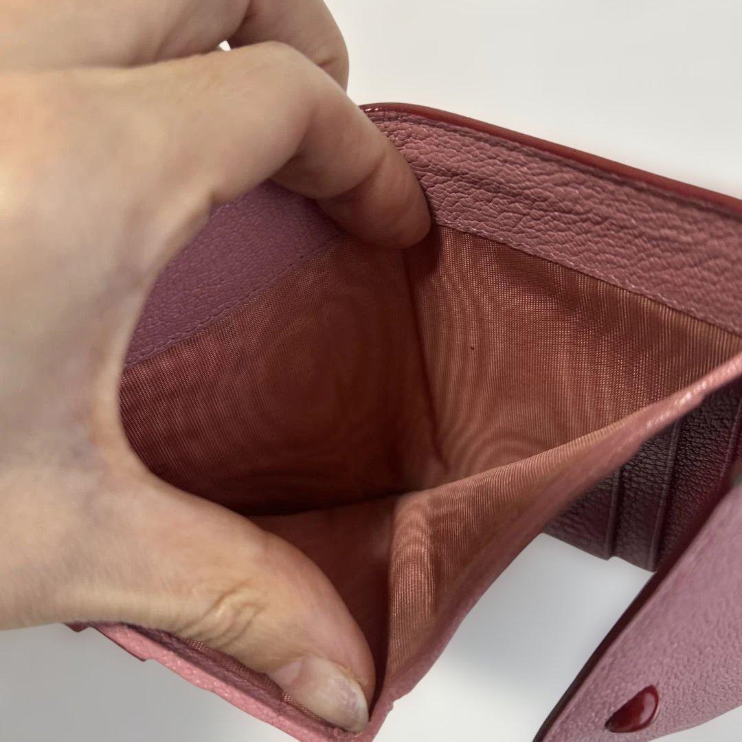 miu miu ピンク 三つ折りレター財布