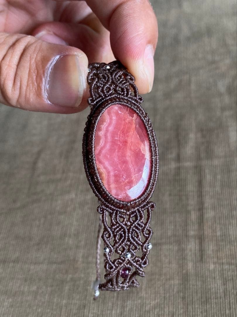 インカローズ　マクラメブレスレット