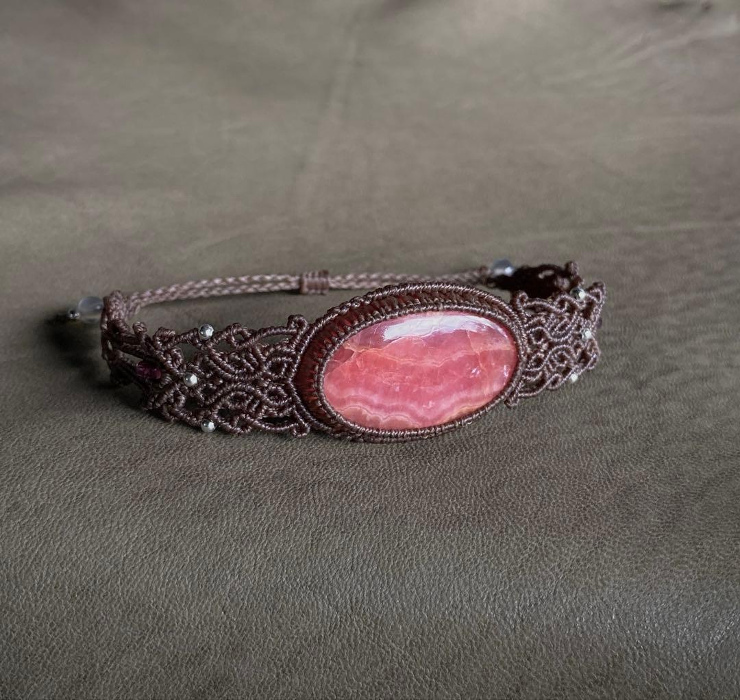 インカローズ　マクラメブレスレット