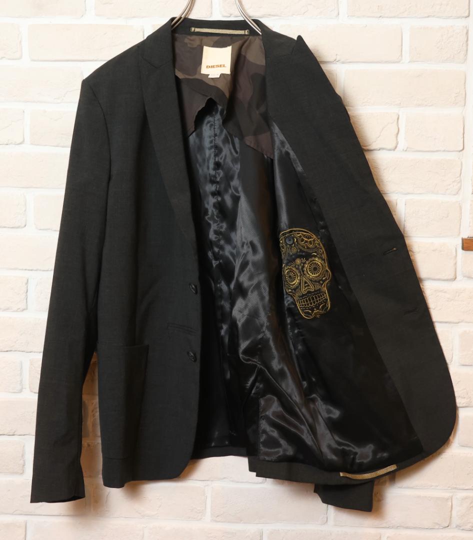 美品DIESEL(ディーゼル)スカル刺繍 メンズ セットアップ(スーツ)M