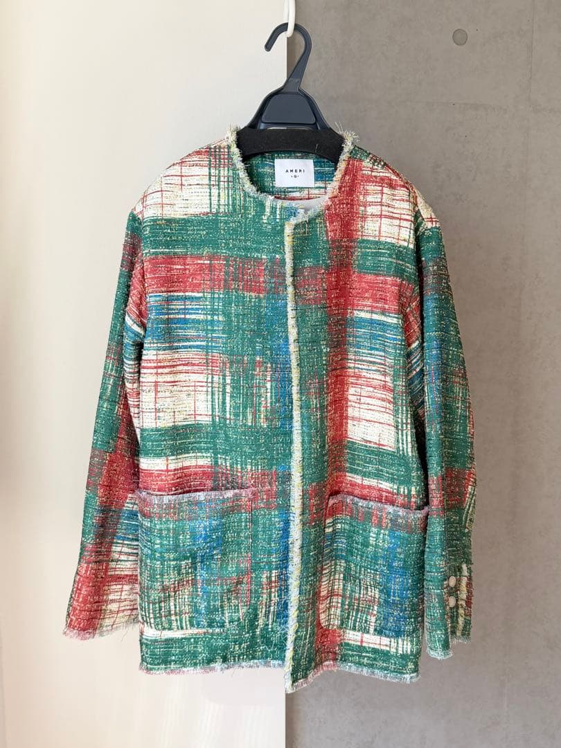 Ameri LADY LIKE PRINT TWEEDS JACKET ミックス