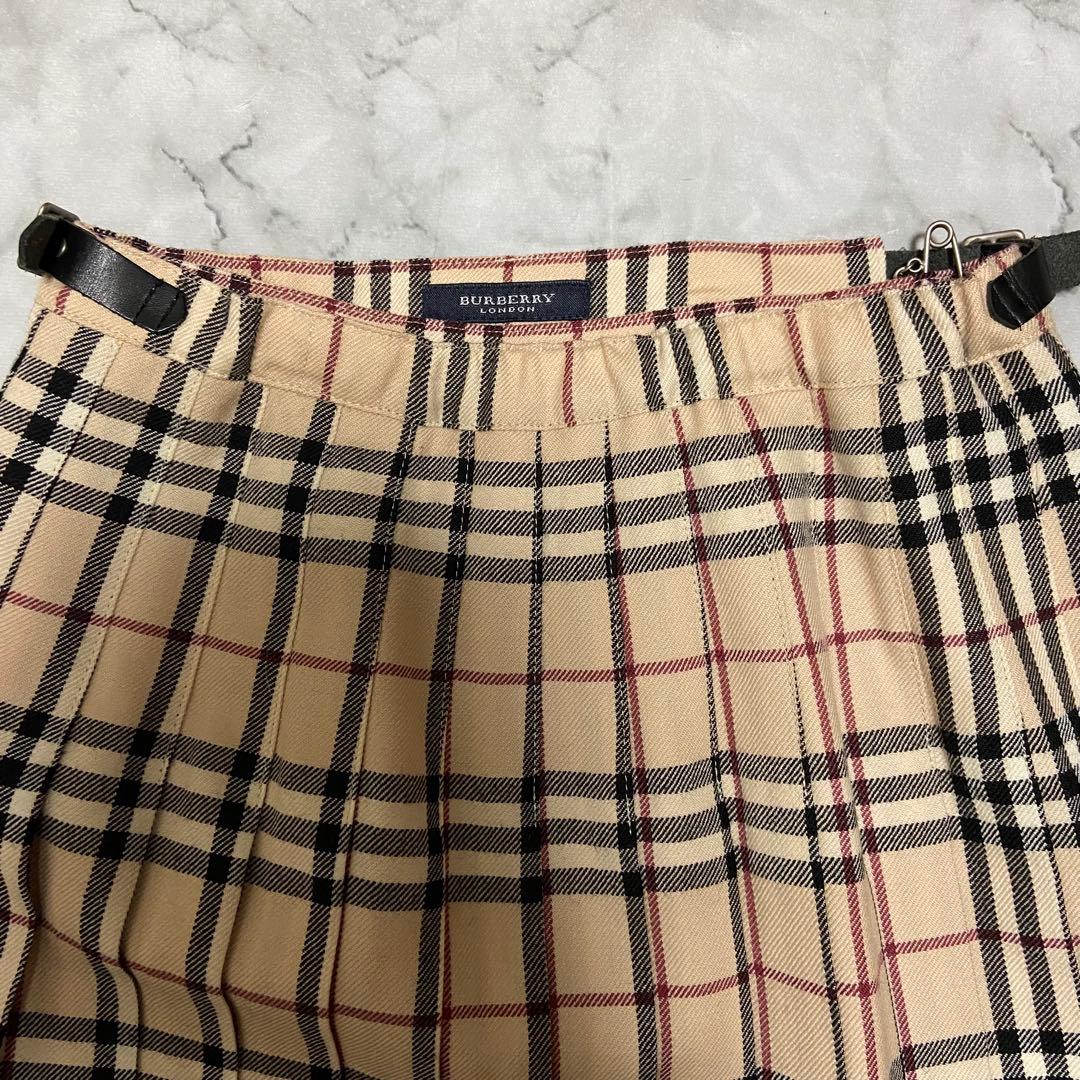 BURBERRY バーバリーロンドン　ラップスカート プリーツ ノバチェック