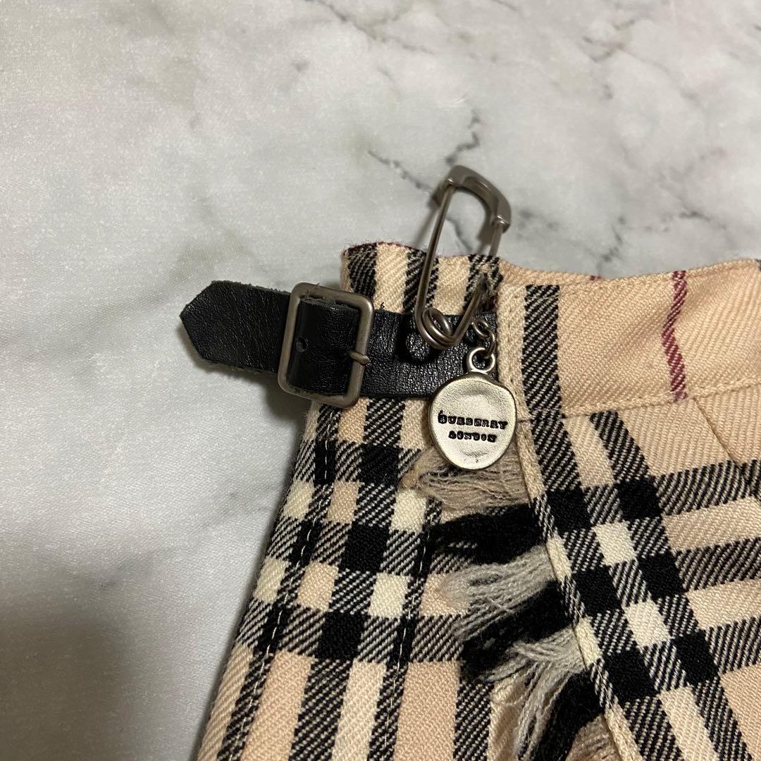 BURBERRY バーバリーロンドン　ラップスカート プリーツ ノバチェック