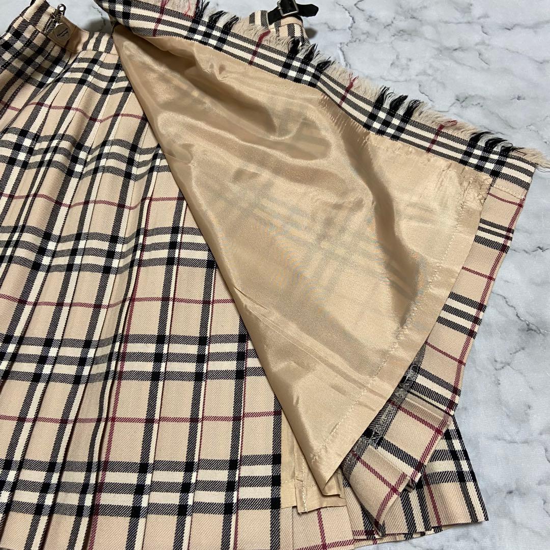 BURBERRY バーバリーロンドン　ラップスカート プリーツ ノバチェック