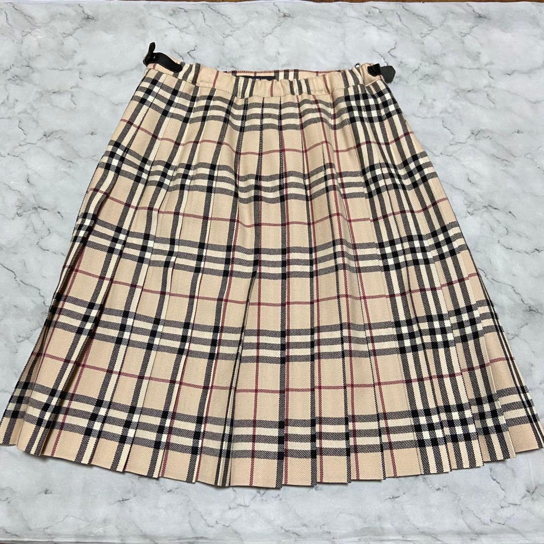 BURBERRY バーバリーロンドン　ラップスカート プリーツ ノバチェック
