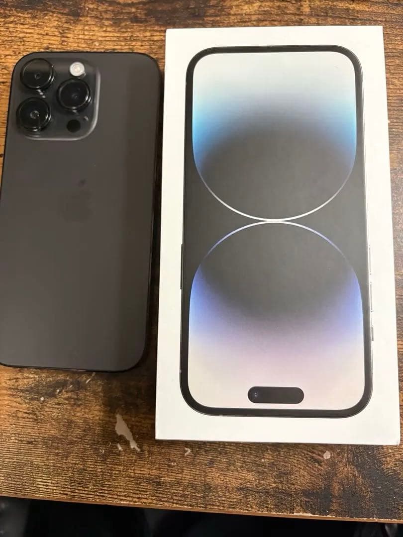 【美品】iPhone14 pro 128GBスペースブラック(箱付属)