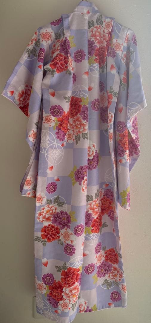 七五三用着物 花柄　ピンク　紫