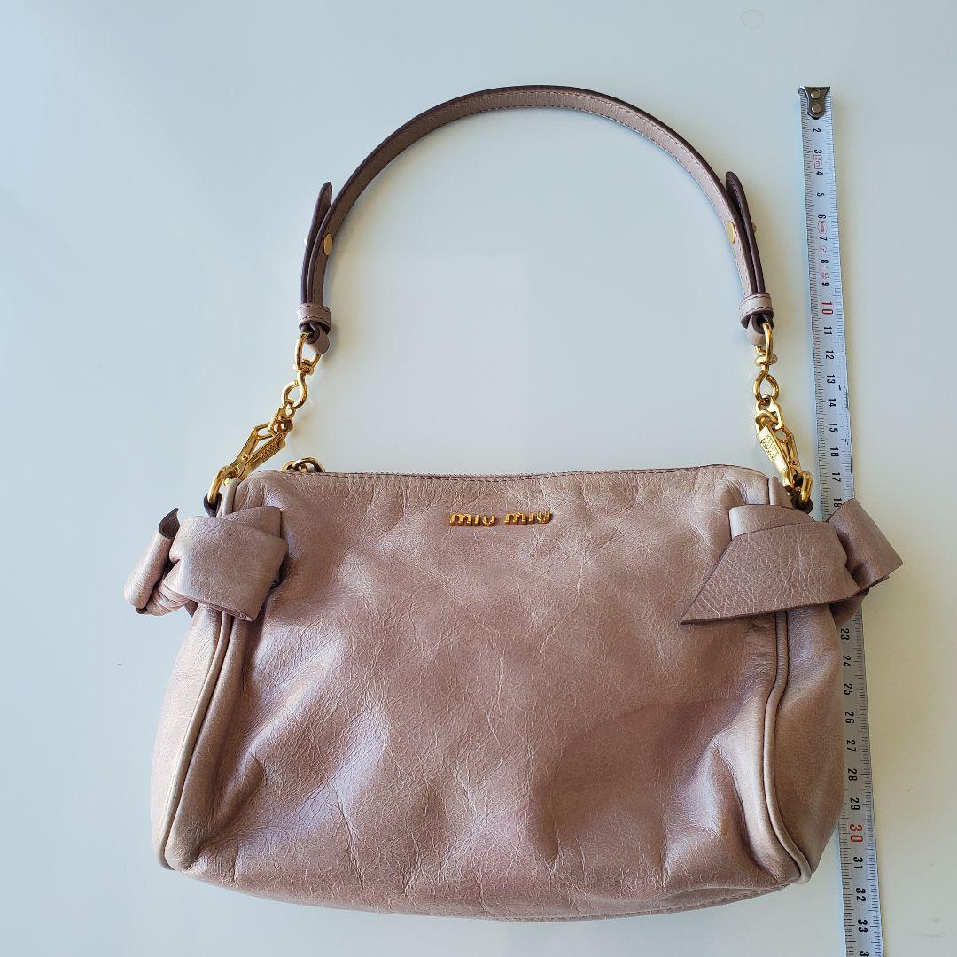 ミュウミュウ　ミニバッグ　本革